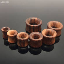 Leosoxs-expansor de oreja de madera hueca, joyería para Piercing, túnel de oreja, de palisandro, 6mm-20mm, 2 uds., gran oferta 2024 - compra barato