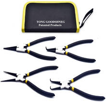 6" 7" 9Inch Snap Ring Pliers Set 4Pcs,Internal/External Circlip Pliers Kit Straight/Bent Jaw Pliers Tips C-Clip Pliers 2024 - buy cheap