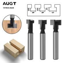 AUGT 1/4" Shank 6mm T-Slot Wood Cutter Router Bit Set Hex Bolt Key Hole Bits T Slotting Milling Cutter For Wood Woodworking 2024 - buy cheap