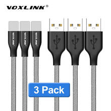 VOXLINK USB Cable 3pack for iPhone x 8 8Plus 8pin USB Charging Data Cable for iPhone 7 7Plus 6 6s 5s SE iPad Air Nylon data cord 2024 - buy cheap