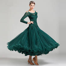 standard ballroom dresses women flamenco dress waltz dance costumes ballroom practice wear tango dress dance wear women Green 2024 - buy cheap