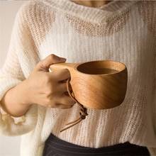 Taza de café de madera hecha a mano, accesorios de tazas de goma para beber agua, té, leche 2024 - compra barato