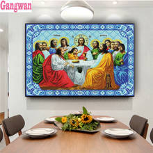 last supper Diamond Embroidery Religion icon 5D Diy Square round Diamond Painting Mosaic Picture Rhinestones painting home decor 2024 - buy cheap
