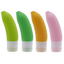 1pc Banana Shape 75ml Portable Silicone Refillable Bottle Empty Travel Packing Press For Lotion Shampoo Cosmetic Containers 2024 - buy cheap