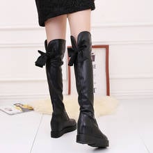 Botas por encima de la rodilla para mujer, zapatos sexys de pierna alta y tela elástica, talla 35-43, 2019 2024 - compra barato