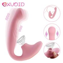 EXVOID-consolador vibrador usable para mujer, masajeador de punto G, succionador, Juguetes sexuales para mujeres, estimulador de clítoris de silicona 2024 - compra barato