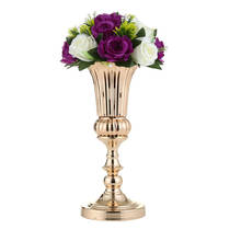 40cm Gold Tabletop Vase Metal Flower Vase Table Centerpiece For Mariage Metal Flowers Vases For Wedding Decoration  1PCS 2024 - buy cheap