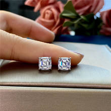 Asscher Cut 1.5ct Lab Diamond Stud Earring 100% Real 925 sterling silver Jewelry Engagement Wedding Earrings for Women Bridal 2024 - buy cheap