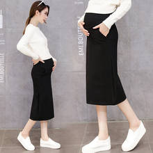 2019 Autumn Fashion Pencil Skirts Clothes for Pregnant Women Sexy Hot Pregnancy Belly Skirts Woolen Maternity Skirts 2024 - buy cheap