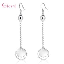 Original 925 Sterl plata nueva moda encantos Retro borla plata/borla de Color dorado pendientes largos de gota para mujer joyería de fiesta 2024 - compra barato