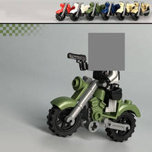 Kids Assembled Building Blocks Small Particles Military Motorcycle Blocks Bricks Toys for Children Early Education Birthday Gift 2024 - buy cheap