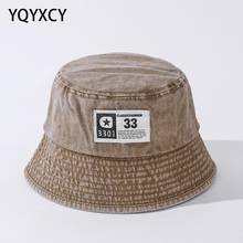 YQYXCY Hat Women Summer Spring Washed Cowboy Cloth Fisherman Hat Cap Men Unisex Casual Hip Hop Retro Flat Top Bucket Hats Gorro 2024 - buy cheap