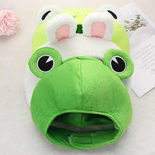 Funny Big Frog Eyes Cartoon Plush Hat Toy Green Headgear Cap Cosplay Costume 2024 - buy cheap