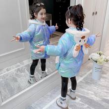 Jaqueta colorida com capuz, casaco para crianças de 3 a 6 anos, blusa de inverno da moda para meninas, 2020 2024 - compre barato
