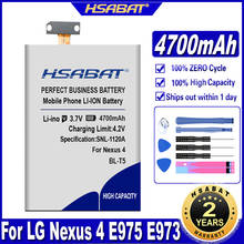 HSABAT 4700mAh BL-T5 Battery For LG Nexus 4 Battery E975 E973 E960 F180 LS970 Optimus G E970 2024 - buy cheap