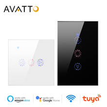 AVATTO Wifi Smart Dimmer Switch,EU/US Glass Panel Touch Switch,Tuya Smart Life APP Remote Control Work with Alexa Google home 2024 - buy cheap