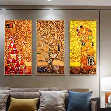 Gustav Klimt Kiss Life Tree-carteles e impresiones, arte de pared, pintura en lienzo, sala de estar imagen para, pasillo, decoración del hogar, Envío Gratis 2024 - compra barato