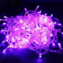 Purple 10 20 30 50 100M LED String Lights Christmas Outdoor Fairy Lights Garland Wedding Party Xmas Tree New Year Holiday Lamp 2024 - buy cheap