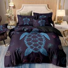 Sea Turtle Bedding Set Cute Single Double Bed Clothes Beach Queen King Twin Full Size Duvet Cover Set For Kid Adult Home Textile 2024 - buy cheap