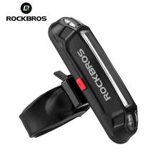 Rockbros bicicleta luz traseira ciclismo usb recarregável selim garfo luz mtb rode super brilhante led lanterna traseira vermelho 2024 - compre barato