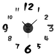 New Wall Clock Moden Design In Wall Clocks 3D Diy Acrylic Mirror Stickers Living Room Quartz Needle Europe Horloge Watch Clocks 2024 - buy cheap