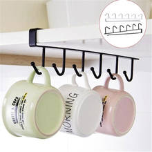 6 Hooks Kitchen Accessories Shelf Storage Hooks Clothes Hanging Wardrobe Kitchen Organizer Cup Hook Holder Glass Mug Holder 2024 - buy cheap