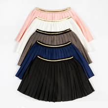 Faldas plisadas para niñas, novedad de verano, para la escuela, en blanco sólido, negro, azul, Skirts1-12 años, 2020 2024 - compra barato