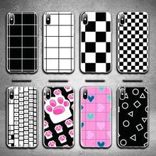 Grid dog paw keyboard Phone Case for iphone 12 pro max mini 11 pro XS MAX 8 7 6 6S Plus X 5S SE 2020 XR cover 2024 - buy cheap