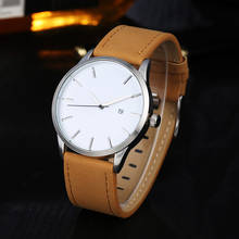 2020 Men Watch Leather Quartz Men's Watch Mens Watches Top Brand Luxury Male Clock Relogio masculino reloj hombre erkek kol saat 2024 - buy cheap