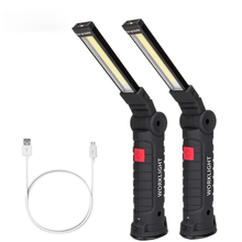 USB Rechargeable With Built-in Battery Set Multi Function Folding Work Light COB LED Camping Torch Flashlight 2024 - buy cheap