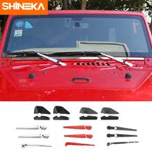 Shineka-kit para limpador de para-brisa dianteiro e traseiro, cobertura externa com lâmina decorativa, acessórios para jeep wrangler jk 2005-2012 2024 - compre barato