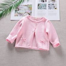 Baby Girls Sweater Spring Toddler Girls Cardigan Coat Jacket Cotton Knitting Newborn Baby Cardigan QZ129 2024 - buy cheap