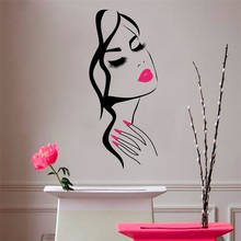 Adesivo de parede removível rosa unhas vermelhas meninas adesivos de parede decoração adesivo sala estar quarto fundo adesivos 2024 - compre barato