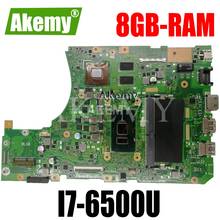 Akemy X556UV X556UJ laptop motherboard For Asus X556U X556UF X556UR X556UQK X556UQ X556UB  I7-6500U/8GB-RAM GT920M/930/940M DDR4 2024 - buy cheap