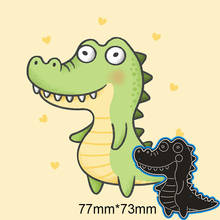 77*73mm Cute crocodile Metal Cutting Dies decoration Scrapbook Embossing Paper Craft Album Card Punch Knife 2024 - buy cheap