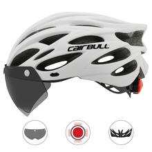 CAIRBULL MTB Cycling Helmet Ultralight Breathable With TailLight Removable Visor Goggles Mountain Road Bike Helmet Safety Cap 2024 - buy cheap