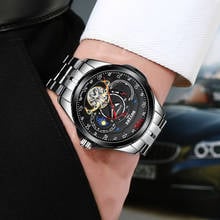 Automatic Mechanical Watch Men BOYZHE Luxury Brand Tourbillon Watches Full Steel Luminous Waterproof Relogio Masculino WL026 2022 - buy cheap