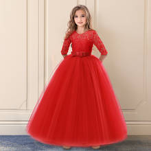 Fancy Kids Dresses For Girls Bridesmaid Long Lace Girls Dress For Wedding Pageant Party Communion Teen Girl Clothes Formal  Gown 2024 - buy cheap
