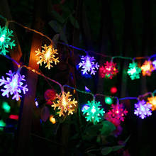 Guirnalda de luces Led con forma de copo de nieve, iluminación para decoración de vacaciones, árbol de Navidad, Año Nuevo, fiesta de boda, 220V, 110V, 10M, 100LED 2024 - compra barato