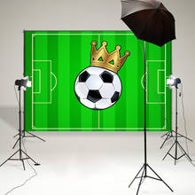 BEIPOTO Prince baby shower background photo booth football field golden crown photography backdrops birthday party banner B-852 2024 - buy cheap