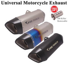 Universal 51mm Motorcycle Exhaust Escape Silencer Modify Carbon Fiber Muffler DB Killer For Z900 XMAX 300 PCX125 MT-09 CB650R R1 2024 - buy cheap