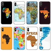 Чехол с рисунком карты Африки для iPhone 11 Pro XS Max XR X 8 7 6 6S Plus 5 5S SE 4S 4 iPod Touch чехол 2024 - купить недорого
