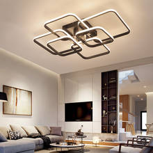 Luminária para teto, lâmpada para o teto, estrutura retangular em alumínio acrílico, desenho moderno para sala de estar, quarto 2024 - compre barato