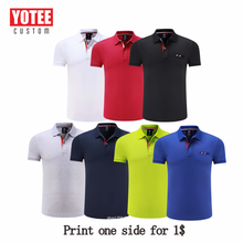YOTEE summer short-sleeved high-quality polo suit company group logo embroidery print men and women short-sleeved POLO 2024 - buy cheap