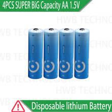 4 pçs/lote Marca New SUPER Big Capacidade AA 1.5V baterias de lítio de ferro. de alta potência Longa vida útil Da Câmera digital, bateria de rádio 2024 - compre barato