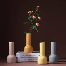 Керамическая ваза в скандинавском стиле, с изображением Моранди, настольная Цветочная композиция для гостиной, ваза для сухих цветов, украшение 2024 - купить недорого