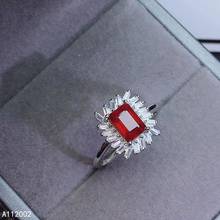 KJJEAXCMY joyería fina natural rubí Plata de Ley 925 nueva piedra preciosa ajustable mujeres anillo de apoyo prueba hermosa moda 2024 - compra barato