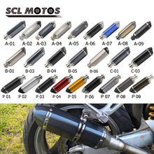 Scl motos universal de 35-51mm, silenciador de escape para motocicleta, modificação de motocross, para nmax cb400, er6n, gy6, atv dirt pit bike 2024 - compre barato