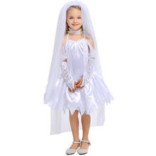 Umorden Little Bride Wedding Belle Costumes Girls White Angel Zombie Corpse Bride Costume Halloween Masquerade Party Dress 2024 - buy cheap