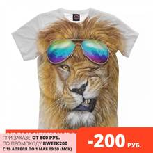 Мужская футболка Лев в очках 2024 - купить недорого